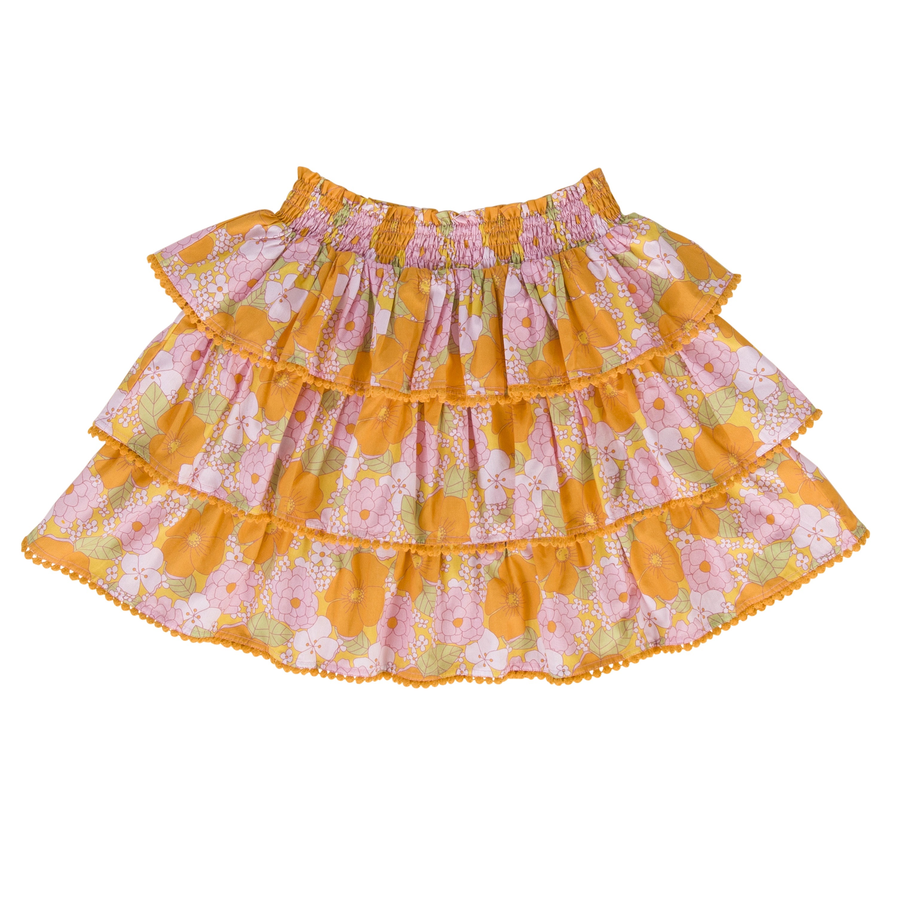 Peggy - Lee Ruffle Skirt - Dahlia Print