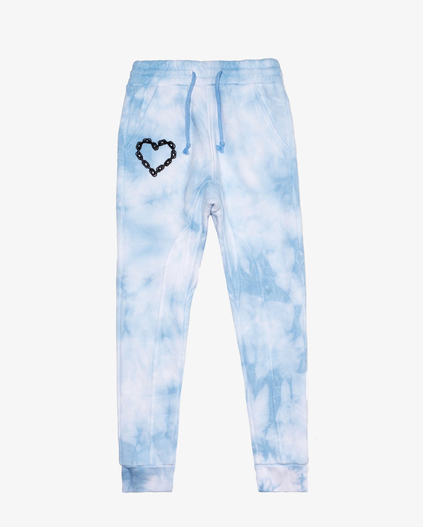 The Girl Club - GRLFRND - Chain Heart - Joggers - Blue Tie Dye
