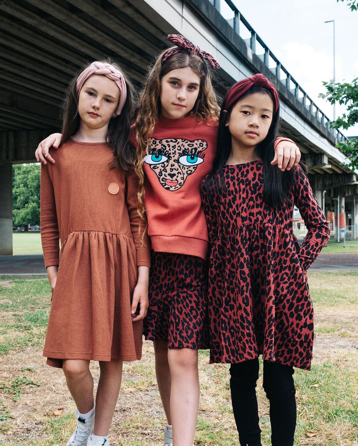 The Girl Club - Leopard Print Gathered Waist Dress - Sienna