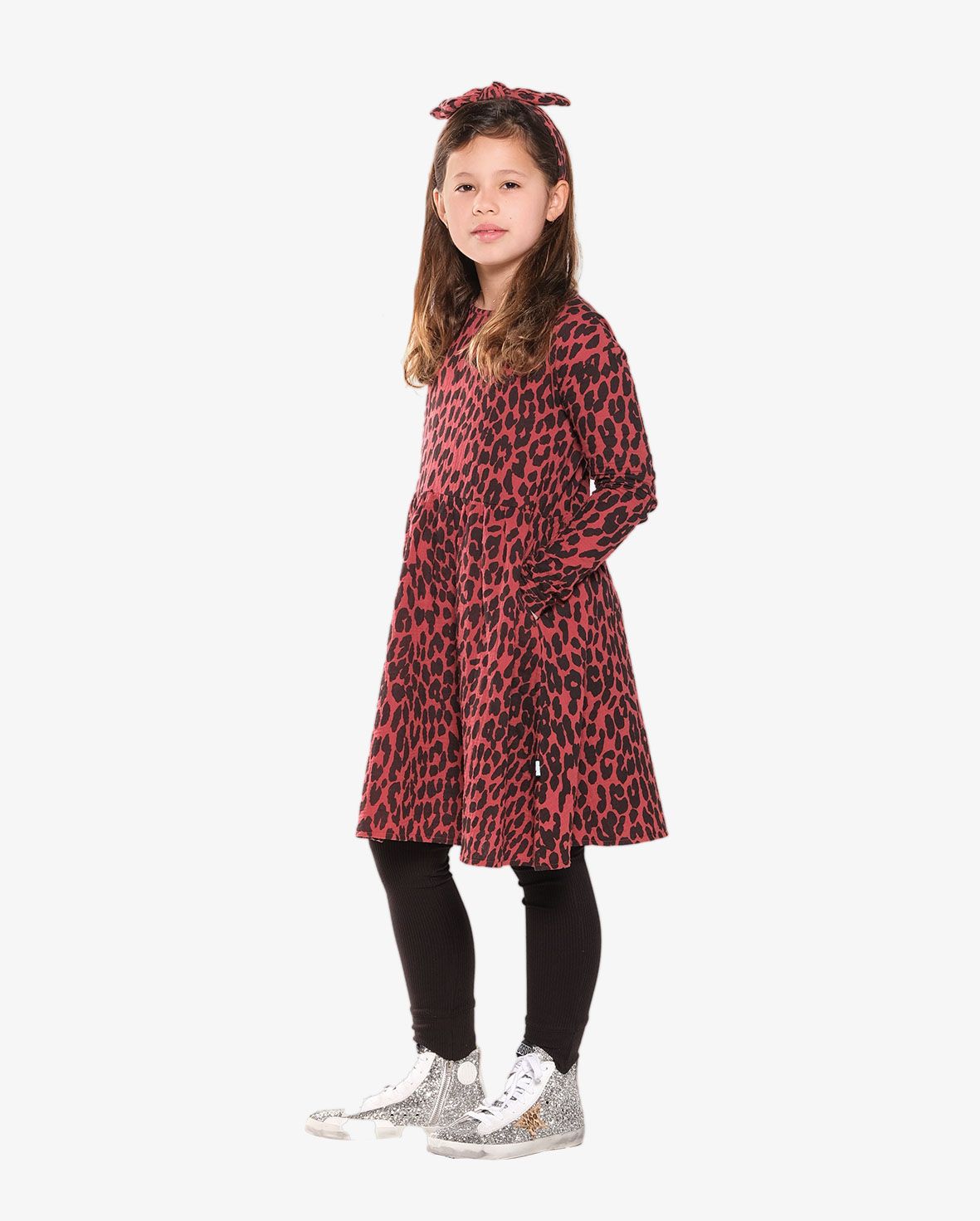 The Girl Club - Leopard Print Gathered Waist Dress - Sienna