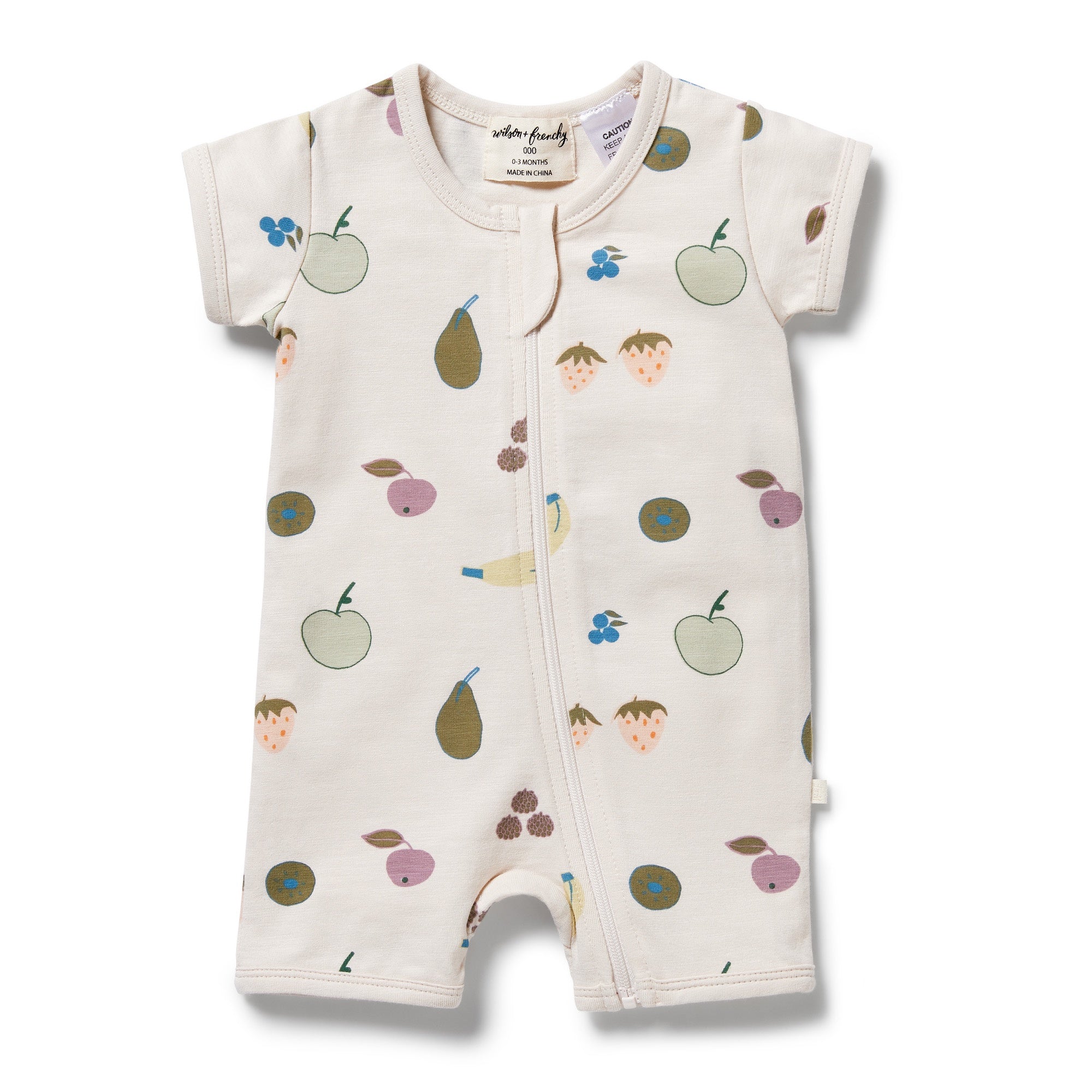 Wilson & Frenchy - Organic Short Leg Zipsuit - Fruity