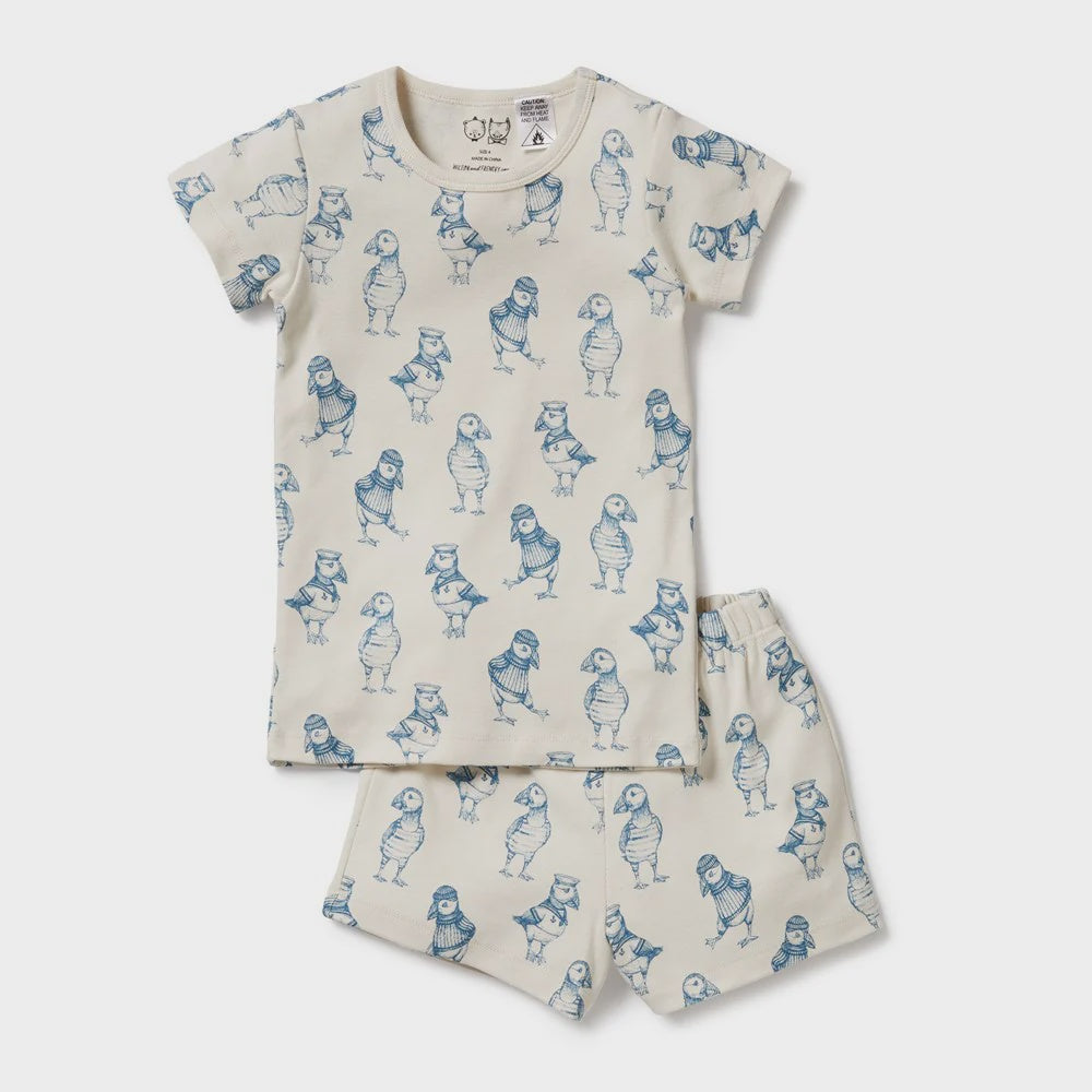 Wilson & Frenchy - Petit Puffin Organic Short Sleeve Pyjamams
