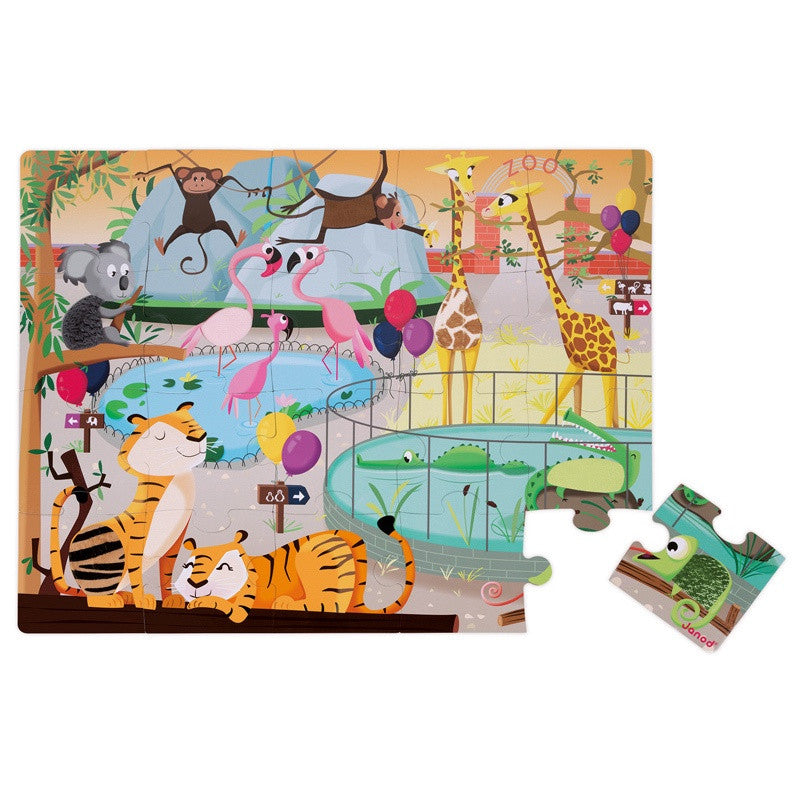 Janod - Tactile Puzzle - Zoo