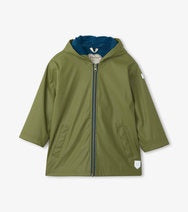 Hatley - Forest Green Zip Up Splash Jacket