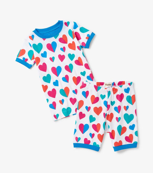 Hatley - Short PJ Set - Split Hearts