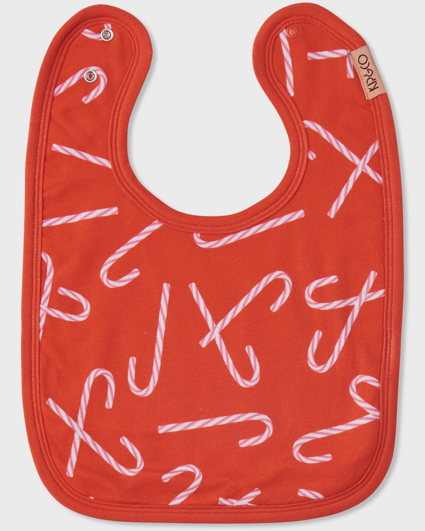 Kip & Co - Candy Cane Red Organic Cotton Bib