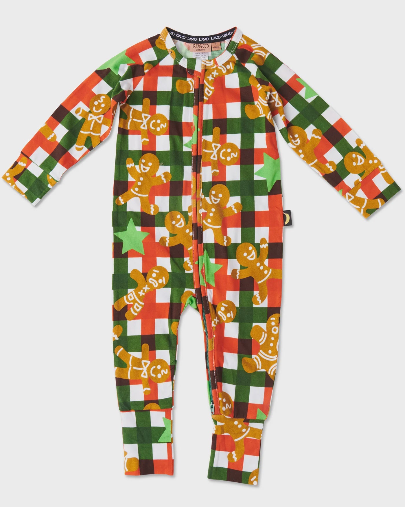 Kip & Co - Gingerbread Organic Long Sleeve Zipsuit