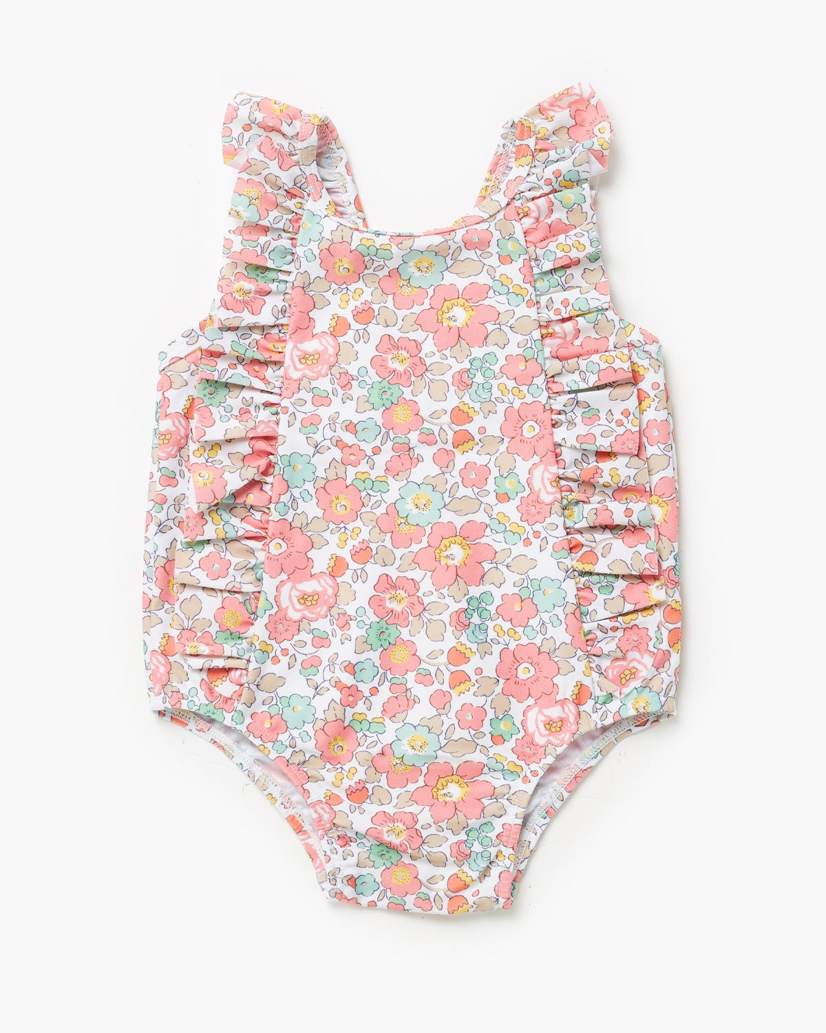 Walnut Baby - Liberty Frill Bathers - Betsy Pink