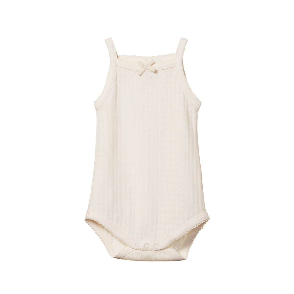 Nature  Baby - Pointelle Camisole Bodysuit - Natural