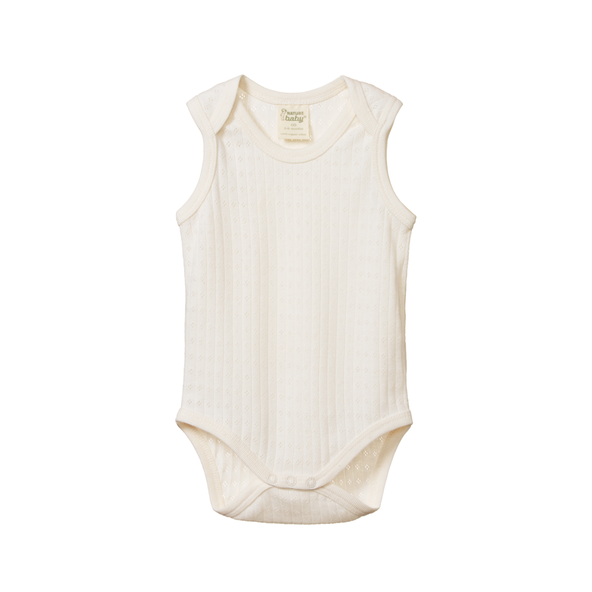 Nature Baby - Singlet Bodysuit Pointelle - Natural