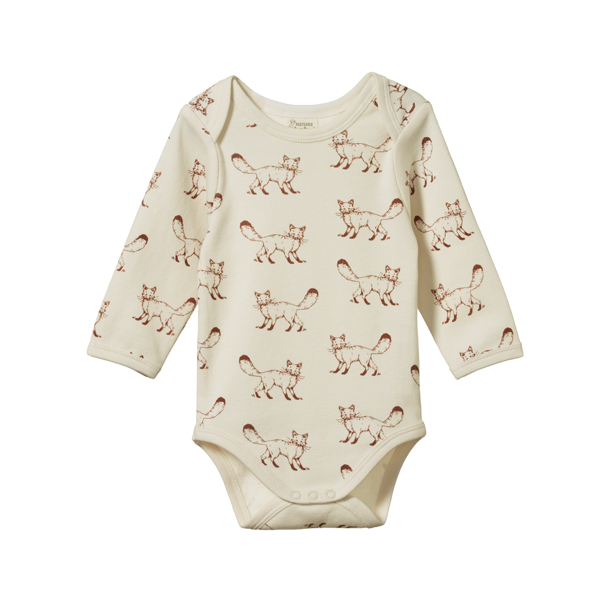Nature Baby - Long Sleeve Bodysuit - Fox Print
