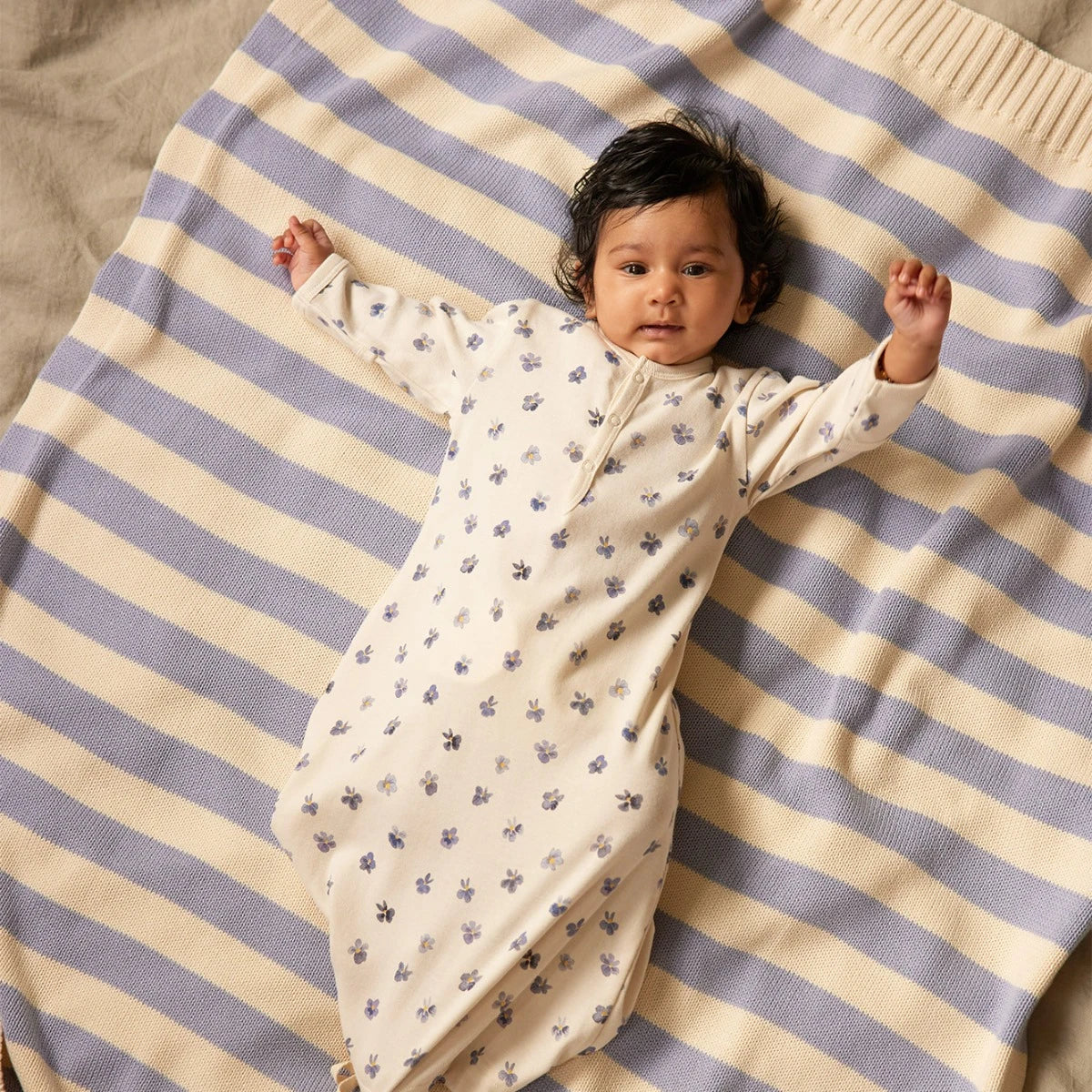 Nature Baby - Dune Blanket - Bold Dusky Stripe