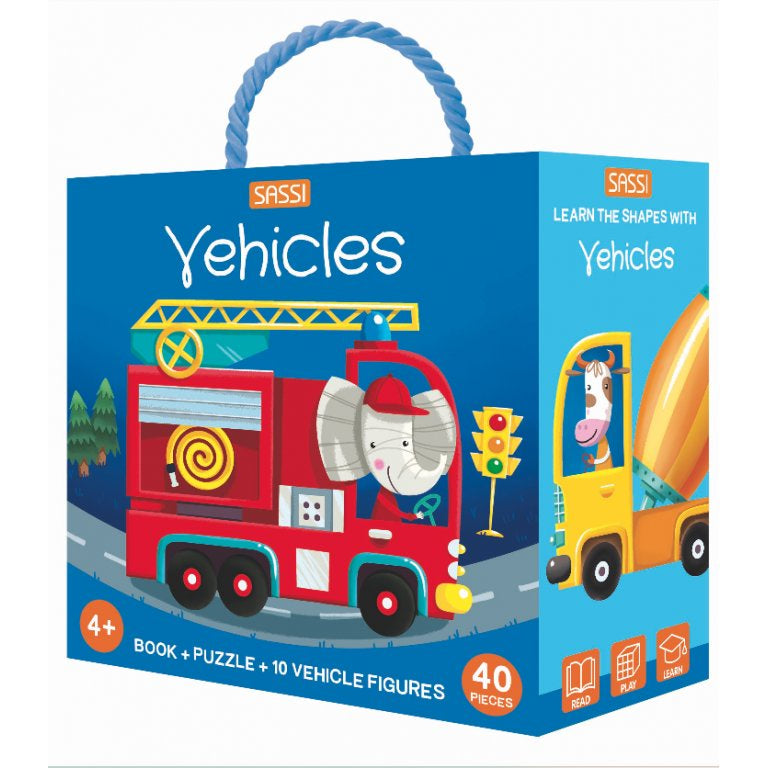 Sassi - 3D Puzzle & Book Set - Vehicles
