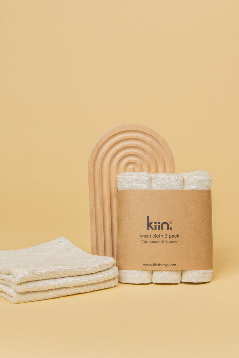 Kiin - Ivory Wash Cloths 3 Pack